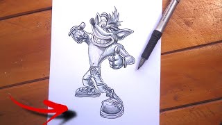 Cómo Dibujar Crash Bandicoot