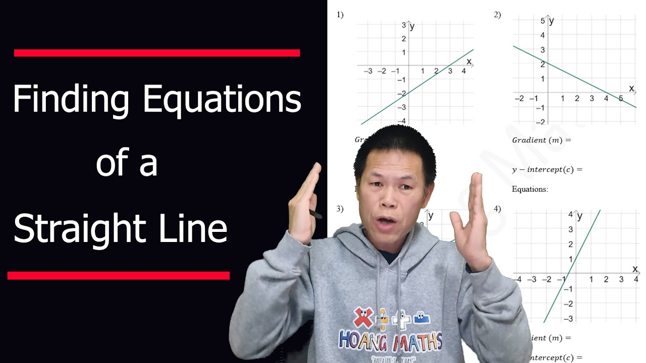 Finding Equations of a Straight Line part 1 - YouTube