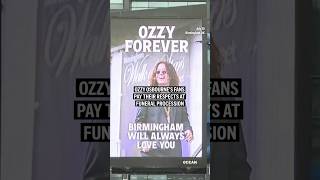 Ozzy Osbourne’s fans pay their respects at funeral procession
