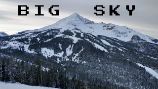 First snowboarding run in Big Sky, Montana - Swift current, Lower Morningstar