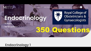 MasterMRCOG - Endocrinology 344 SBA questions for MRCOG part 1 2023