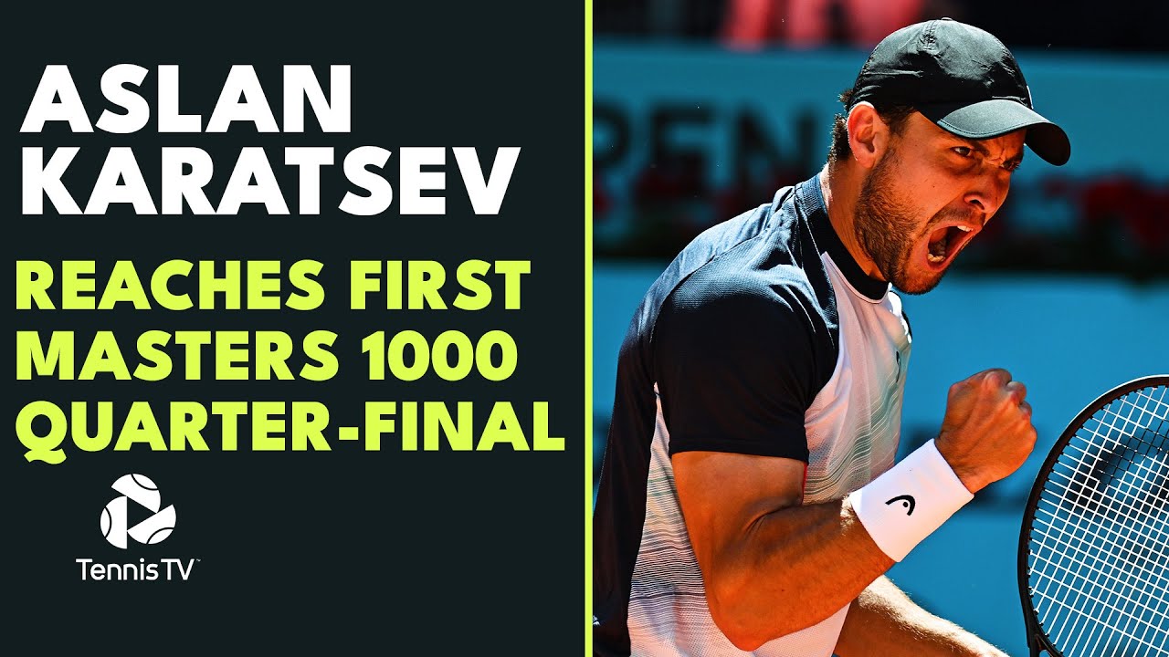 Aslan Karatsev Beats Medvedev To Reach First Masters 1000 Quarter-Final! Madrid 2023 Highlights