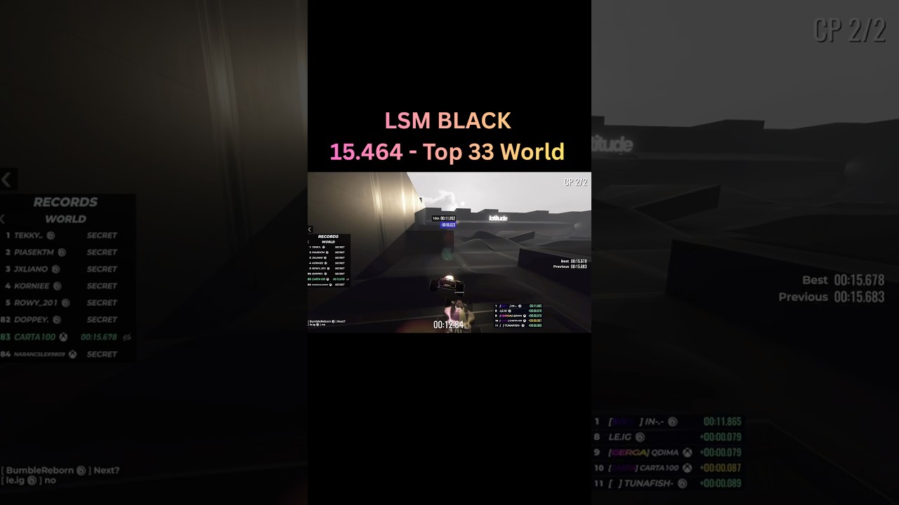 TOP 33 WORLD 😱 LSM BLACK – 15.464 | Trackmania Weekly Shorts Week 61