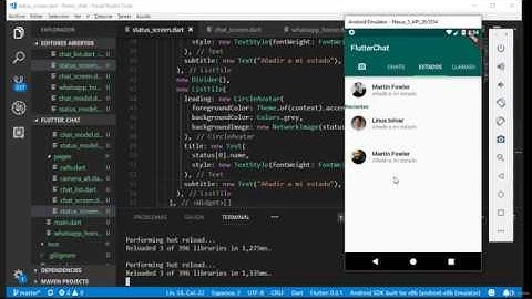 Master Flutter Dart De cero a experto - Flutter WhatsApp CLONE - 11 Solución Pantalla Estados