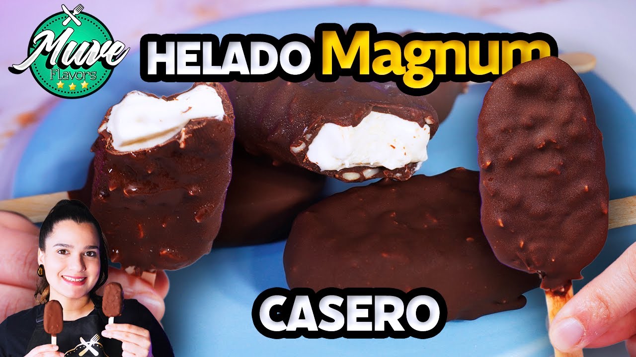 HELADO MAGNUM CASERO SÚPER FÁCIL Y SIN MAQUINA 😱| Muve Flavors