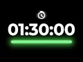 Temporizador 90 Minutos con Alarma ⏱️ Ciclo de Enfoque 1 Hora y Media | 90 Minute Timer