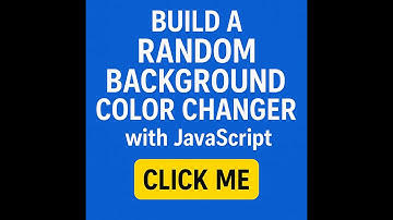 Build a Random Background Color Changer with JavaScript | Beginner Project.