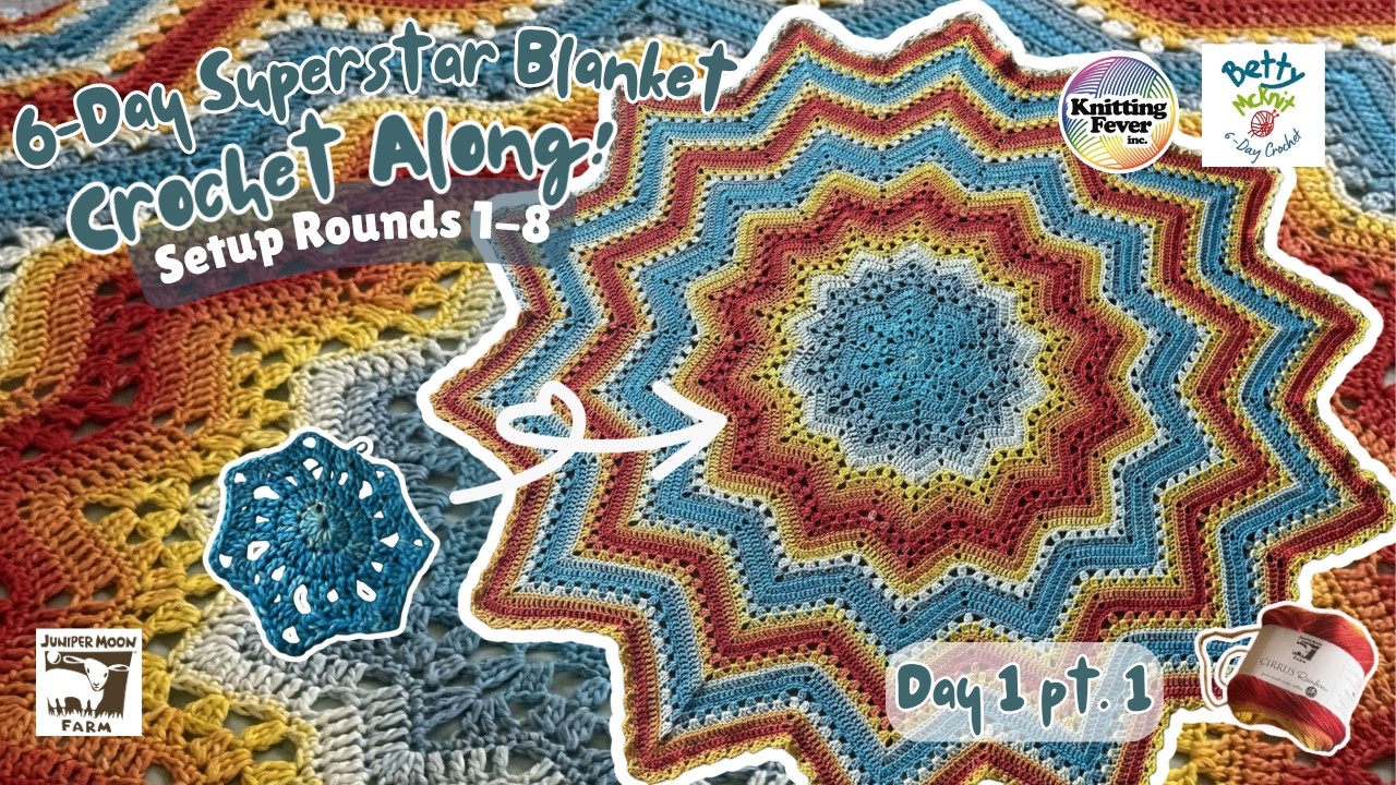 Get Started with Day 1 Part 1 of the 6-Day Superstar Blanket