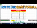 How to use the SUMIF function in Microsoft Excel | Excel Excel Full Course in Hindi | Lecture 33