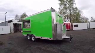 8 x 16 Concession Food Trailer Build Double Axle Mobile Kitchen Built for Hawaii Food Truck Business