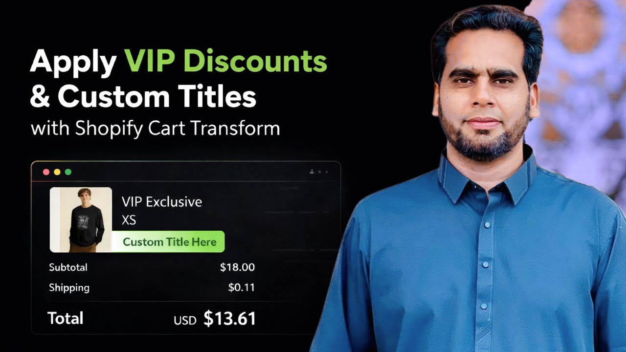 Apply VIP Discounts & Custom Titles with Shopify Cart Transform - YouTube
