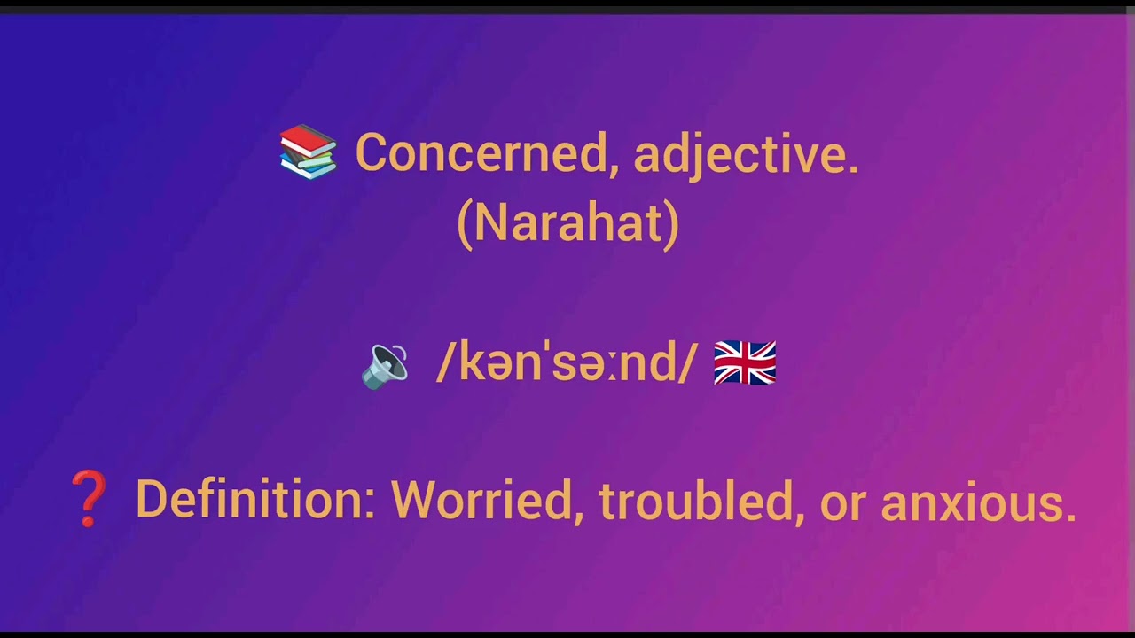 concerned meaning and its definition