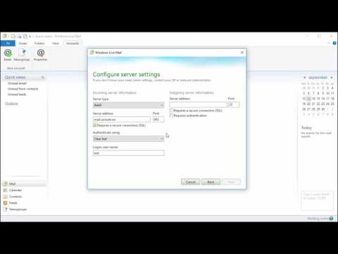 Oppsett av ny e-postkonto i Windows Live Mail