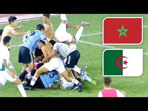 ركلات الترجيح والأحداث في مباراة المغرب و الجزائر | نهائي كأس العرب للناشئين 2022