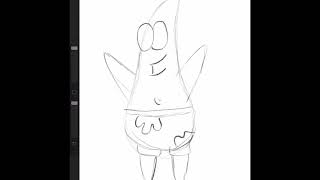 Pt.1 on how to draw Patrick from spongebob! #art #procreate... #Shorts #emily.doesart