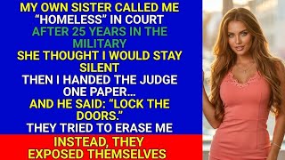 My Sister Called Me a “Homeless Veteran” in Court… Then the Judge Locked the Doors