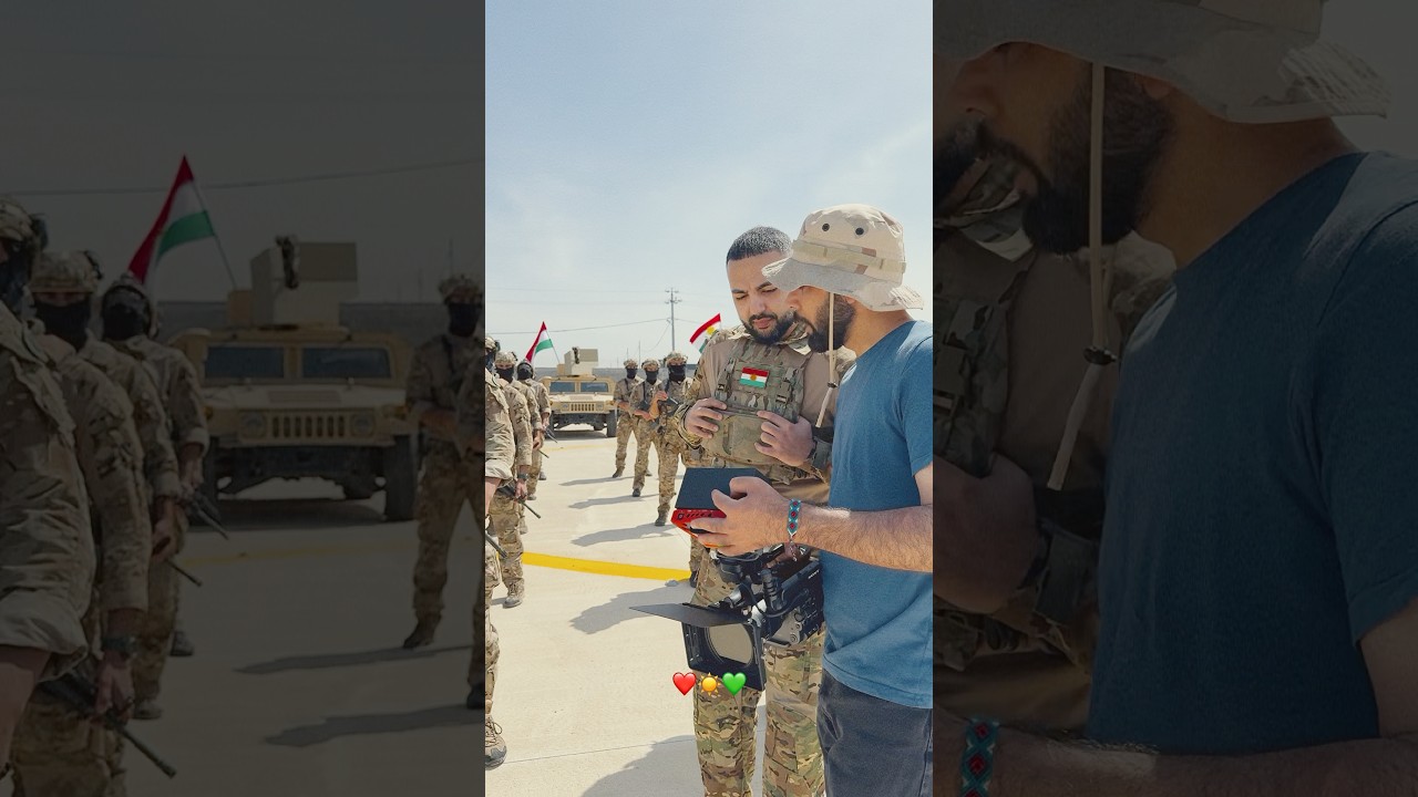 On the set of the Ser Çavana music video with the Kurdish Peshmerga. Watch now and stream everywhere