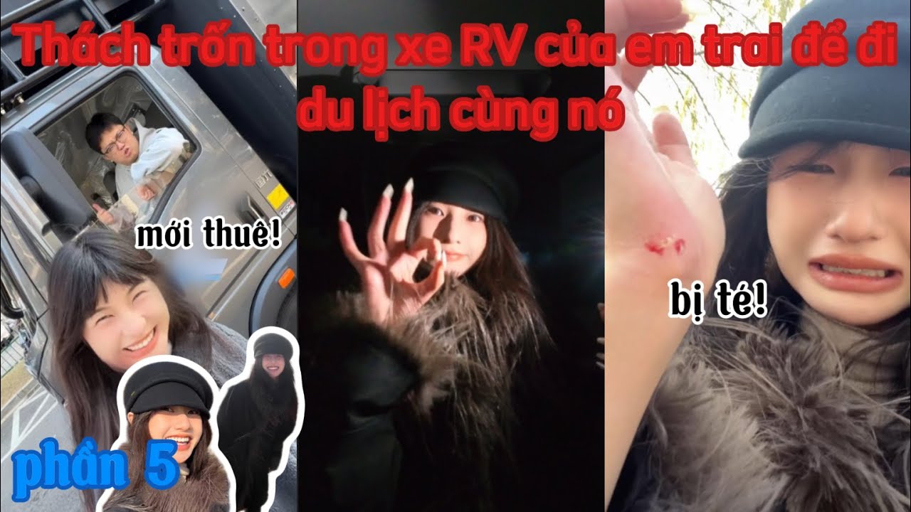 Ngày 5 | Thử thách trốn trong xe RV của em trai để đi du lịch cùng nó # ...
