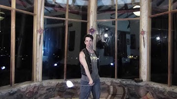 Making sure you can do 4-petal antispin poi flowers