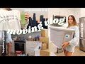 moving vlog  📦 first apt in downtown LA ft. packing, moving day, unpacking, empty apt tour, coffee