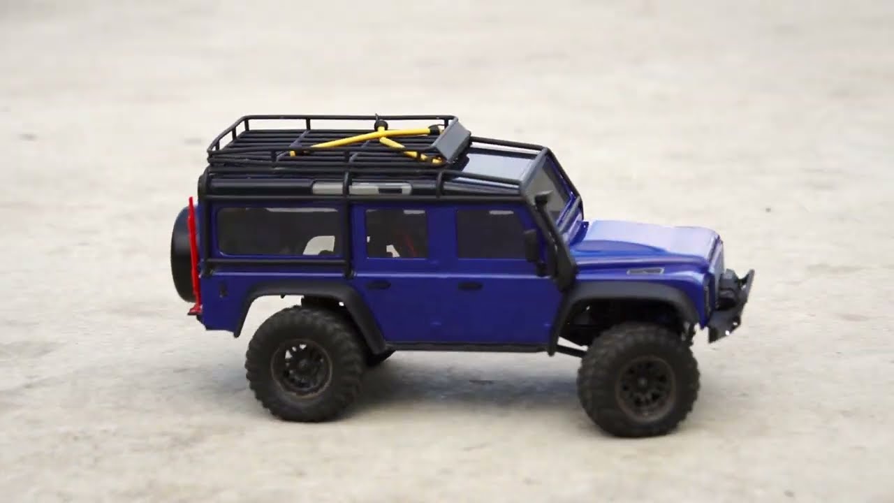 Traxxas Carrocería Land Rover Defender Blanca Sin Pintar Para TRX-4M – Escala 1:18 Con Accesorios Y Montaje Sin Clips