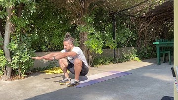 Rolling squat jump
