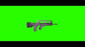 COD7 Black Ops FAMAS Automatic Rifle Animation Green Screen