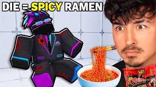 If i die I eat WORLD SPICIEST NOODLES in Roblox Rivals!