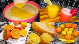عصير البرتقال و الليمون الحامض لذيذ و منعش و بكمية كبيرة وأهم شي صحي