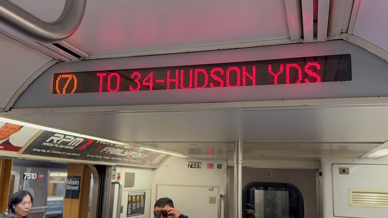 IRT 42 St Line: R188 (7) Train [Flushing-Main St to 34 St-Hudson Yards 