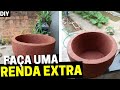 Como fazer vasos de serragem de madeira  - DIY