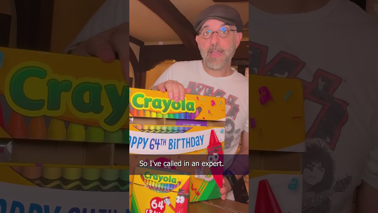 Opening A Gift From Crayola
