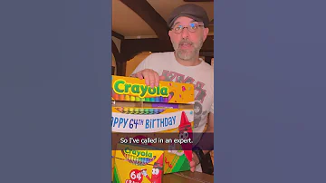 Opening a gift from Crayola