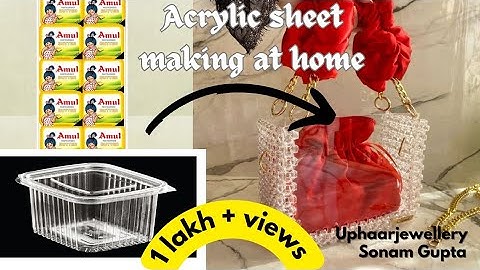 acrylic sheet making at home😎|acrylic sheet pearl purse🌺|pearl bag tutorial🤩|beaded bag🎁|pearl purse