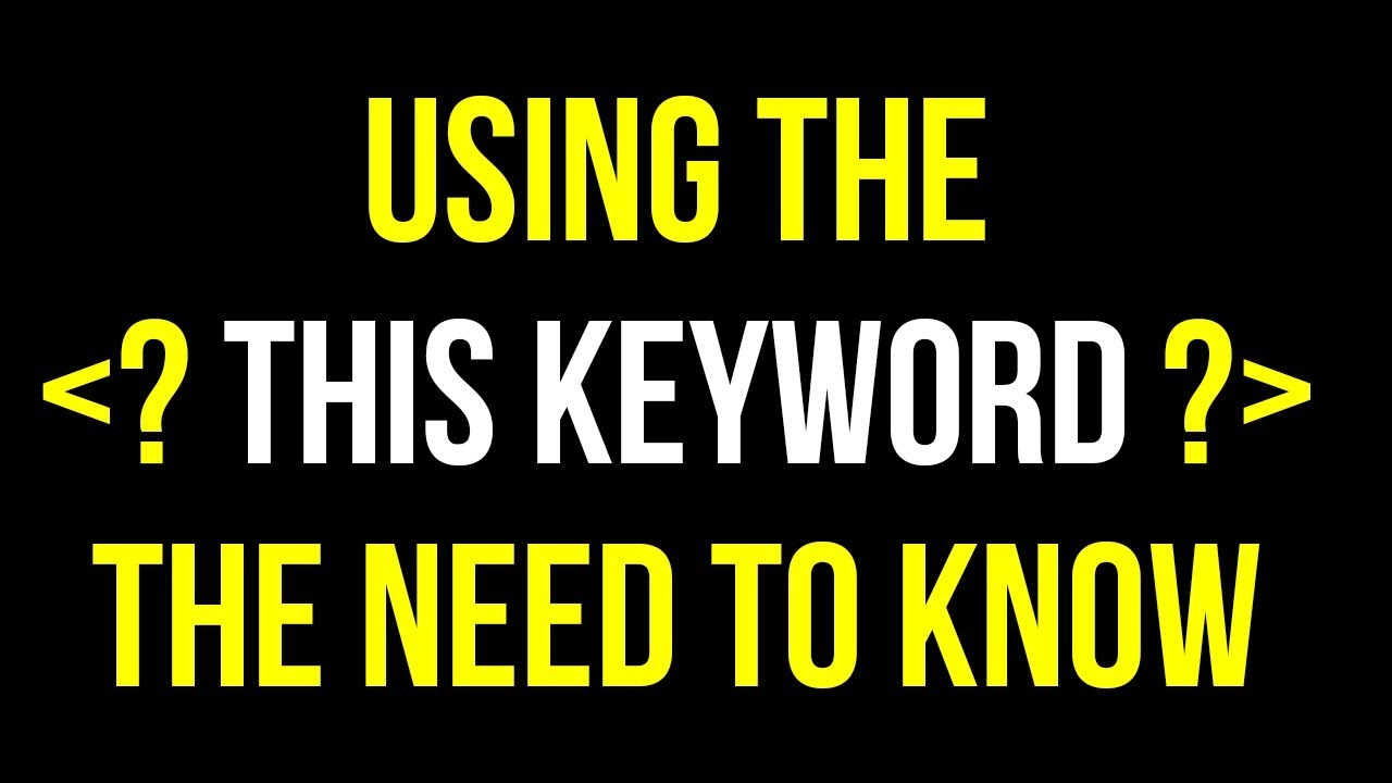 Using the This Keyword in Java | What is the This Keyword?