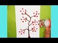 Easy flower painting tricks using plastic bottle  how to draw tree  flowers without using pencil