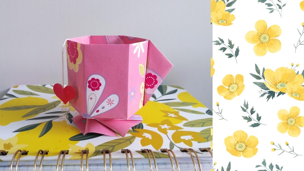 How to Make ORIGAMI Coffee CUP (Shuzo Fujimoto) - YouTube