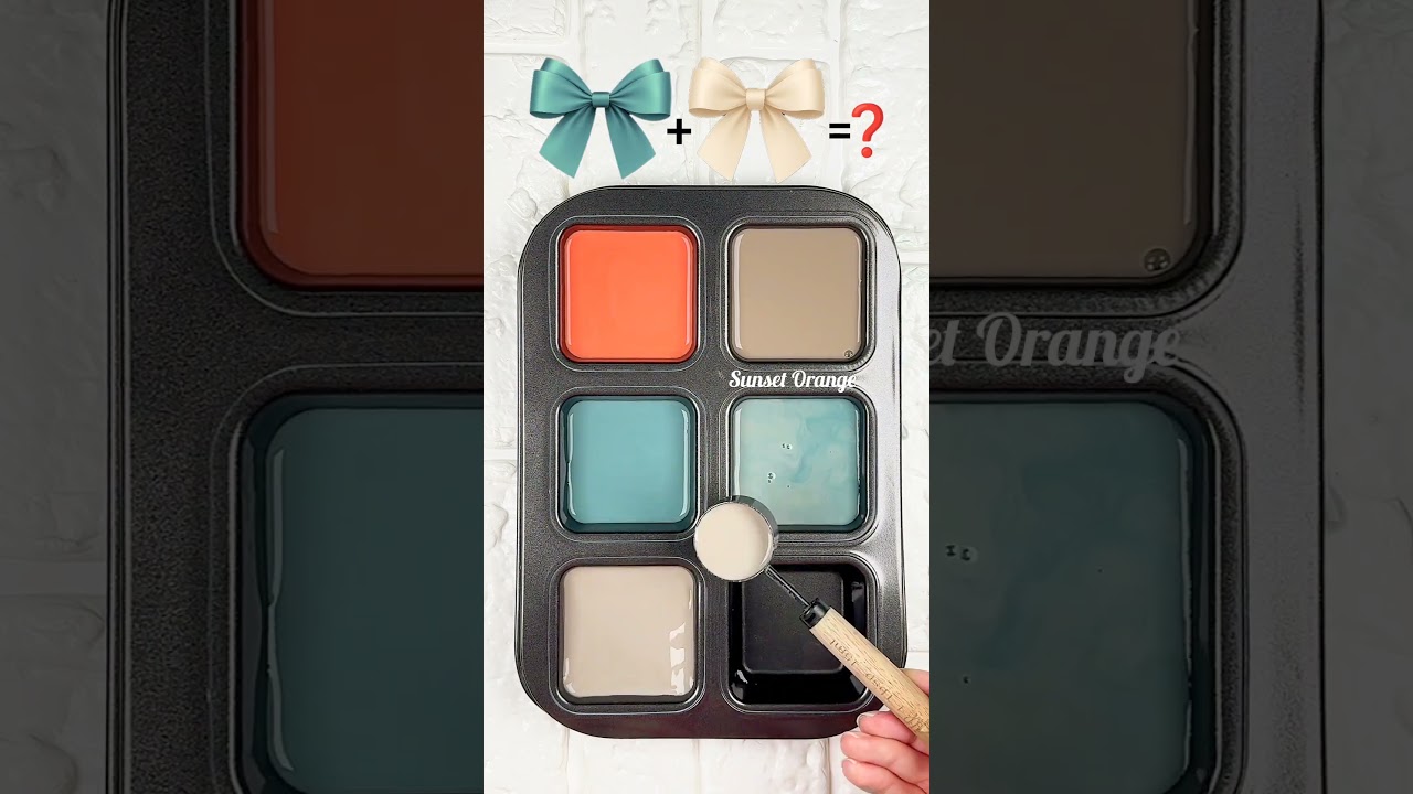 Mixing 3 Colors Into 3 New Shades 🎨 | Coral, Teal & Beige Color Blend 