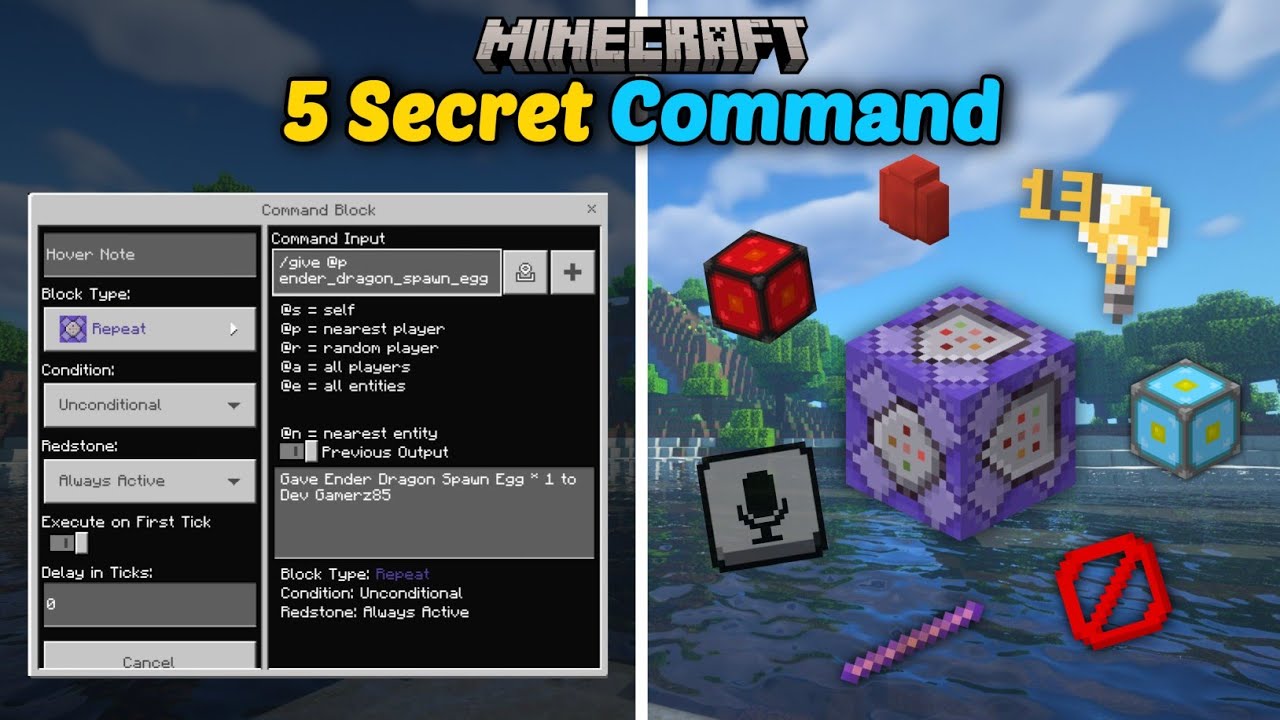 Minecraft 5 Secret Op Commands Bedrock Edition 1.21+ - YouTube