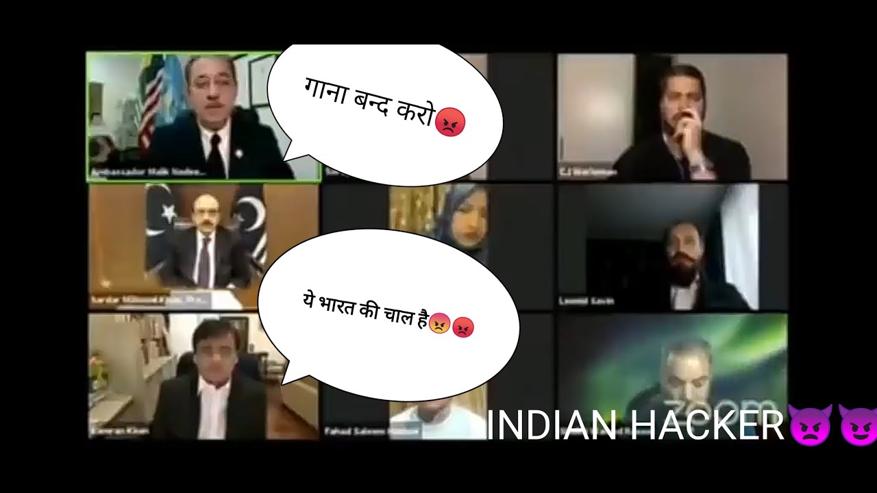 Pakistani zoom meeting hacked by indian hacker