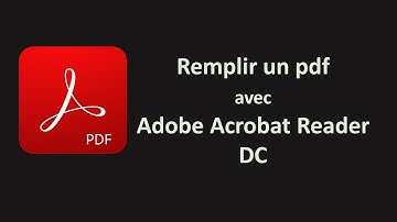 Comment remplir un fichier pdf avec Adobe Acrobat Reader DC ?