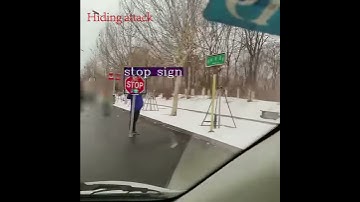 Practical adversarial attack agaisnt the object detector (YOLO V3)----real-road test(30km/h)