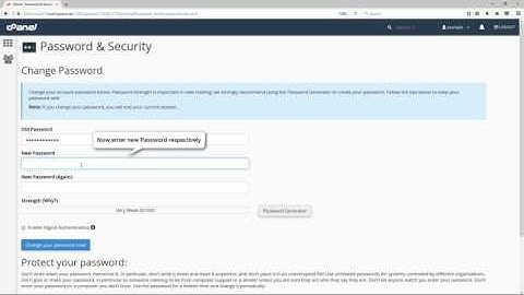 How to change cPanel password