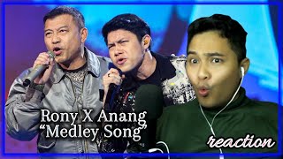Fake Singer React | RONY x ANANG | 'Medley Songs' REACTION | Sweet Rockers Burning the Stage