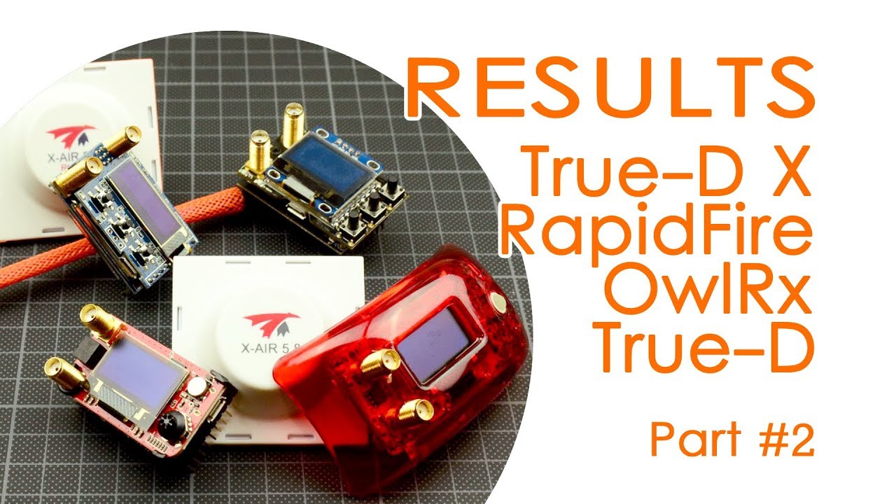 FPV goggle module comparison -!-RESULTS-!- TrueD-X vs RapidFIRE vs OwlRx vs TrueD (Part 2)