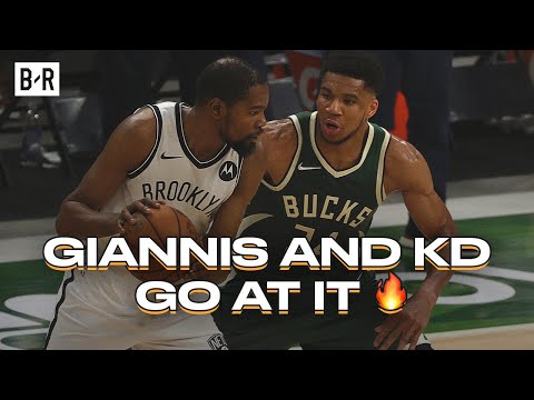 Giannis Antetokounmpo And Kevin Durant Show Out During Nets-Bucks