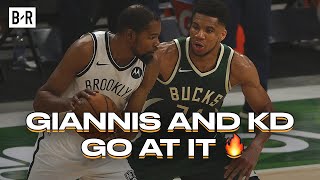 Giannis Antetokounmpo And Kevin Durant Show Out During Nets-Bucks