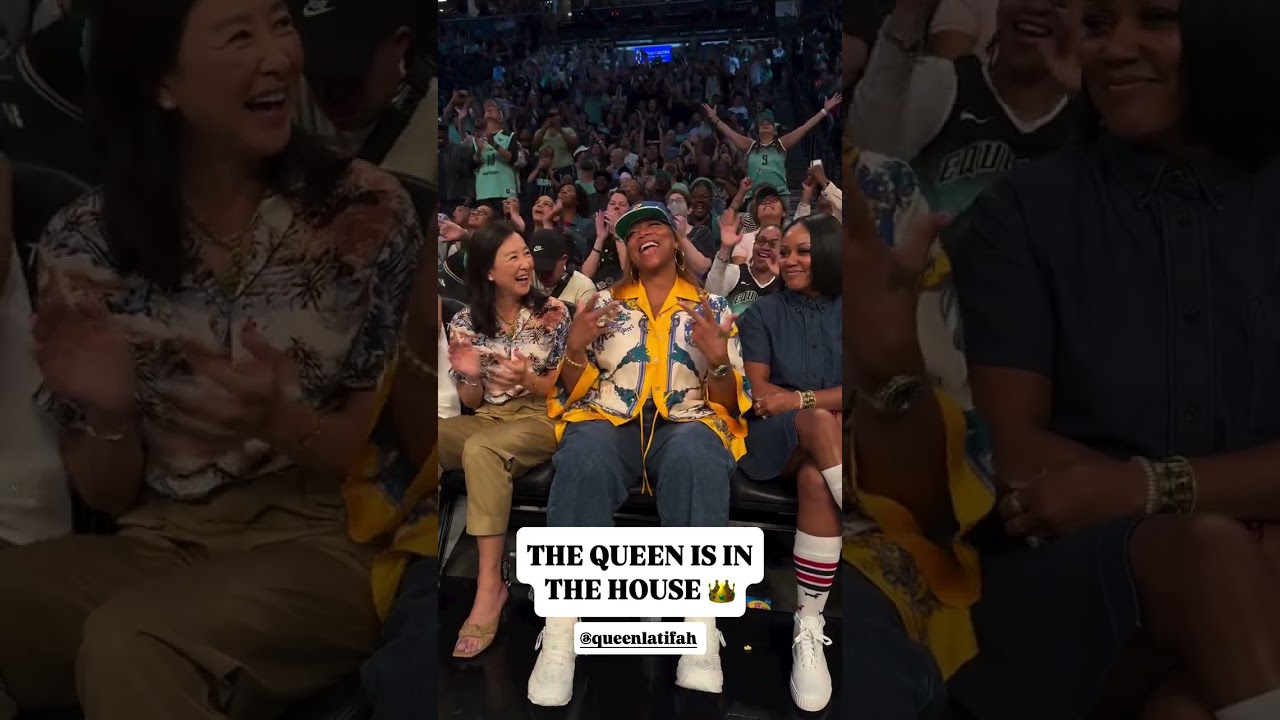 🤩 Queen Latifah at New York Liberty game | WNBA women's basketball 