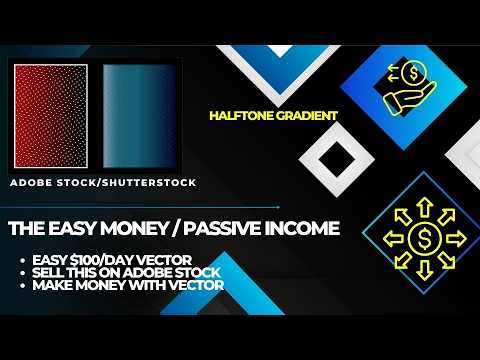 How to Make Halftone Gradients in Illustrator & Sell Vectors for Passive Income