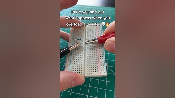 This is what happens when you OVERLOAD a Resistor! #engineering #electronics #electricity